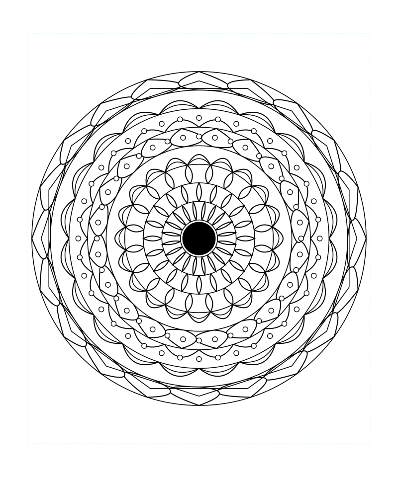 Adult Sacred Geometry Mandala Coloring Page For Mindfulness