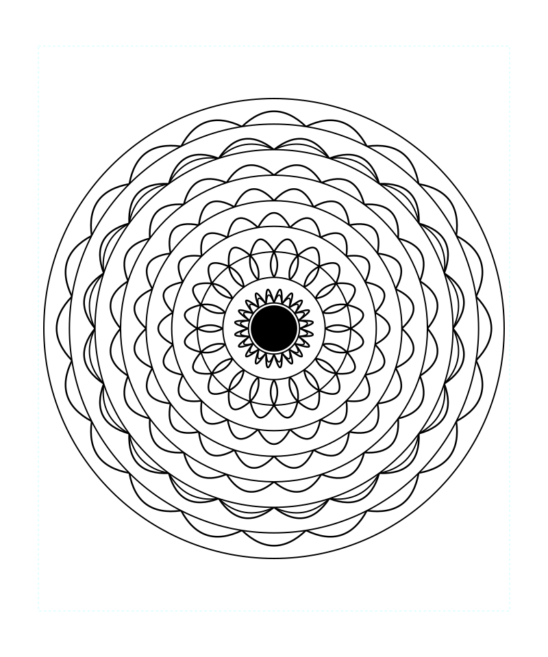 Adult Sacred Geometry Mandala Coloring Page For Relaxation