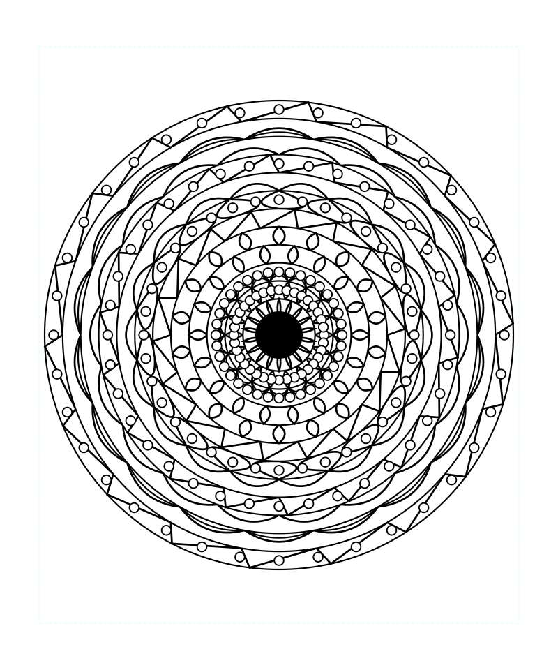 Adult Sacred Geometry Mandala Intricate Coloring Page Printable