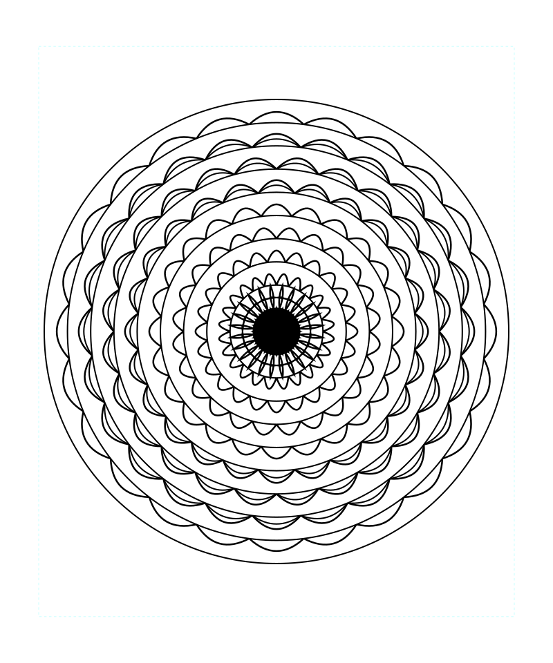 Adult Sacred Geometry Mandala Intricate Coloring Page