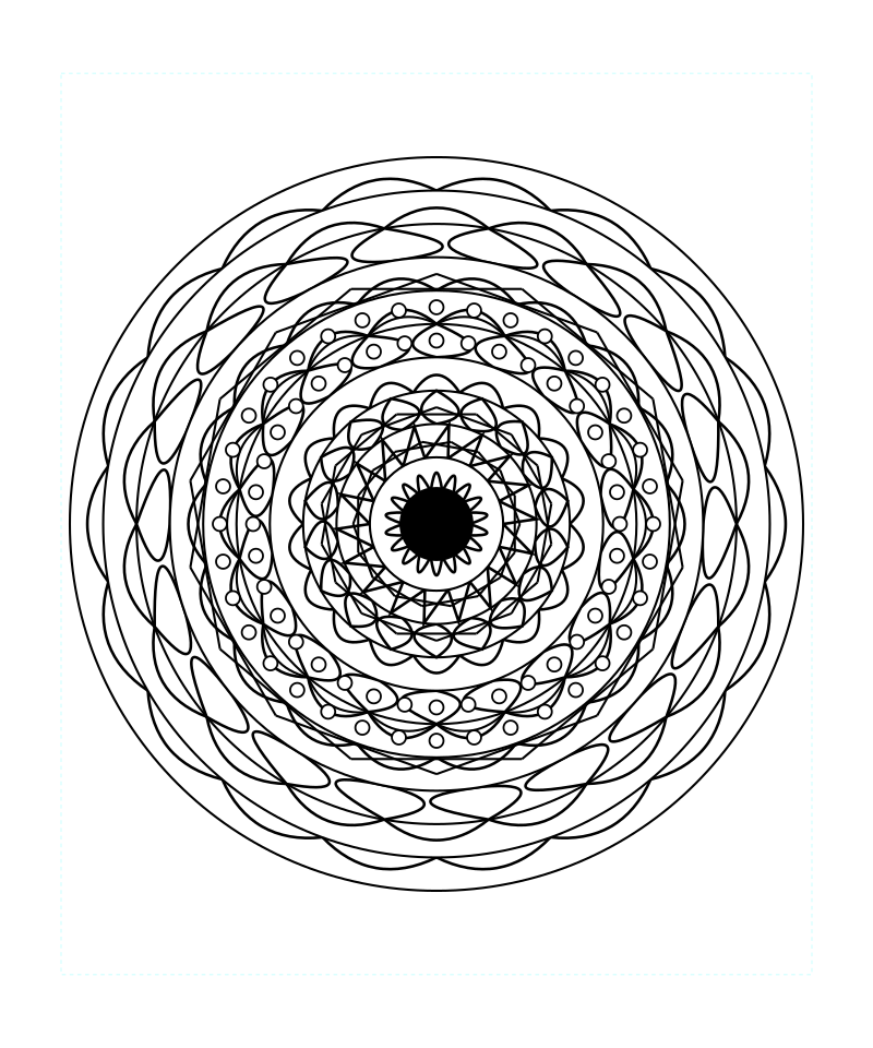 Adult Sacred Geometry Mandala Mindfulness Coloring Page