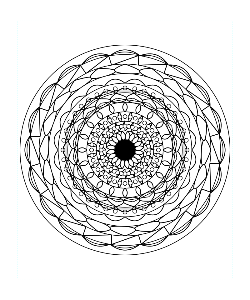 Adult Sacred Geometry Mandala Printable Coloring Sheet