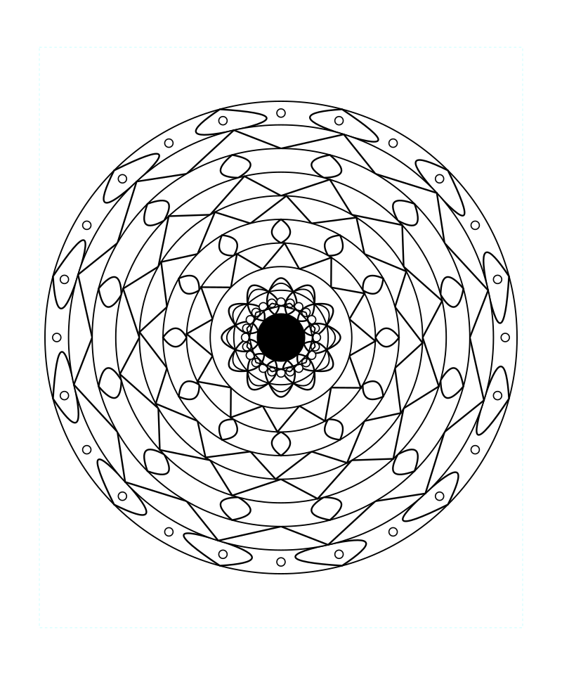 Adult Sacred Geometry Mandala Svg Coloring Page