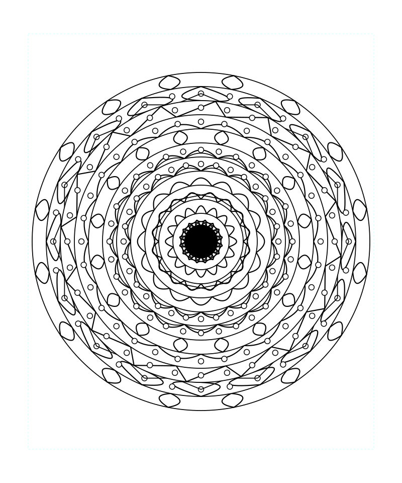 Adult Sacred Geometry Mandala Zen Relaxation Coloring Page