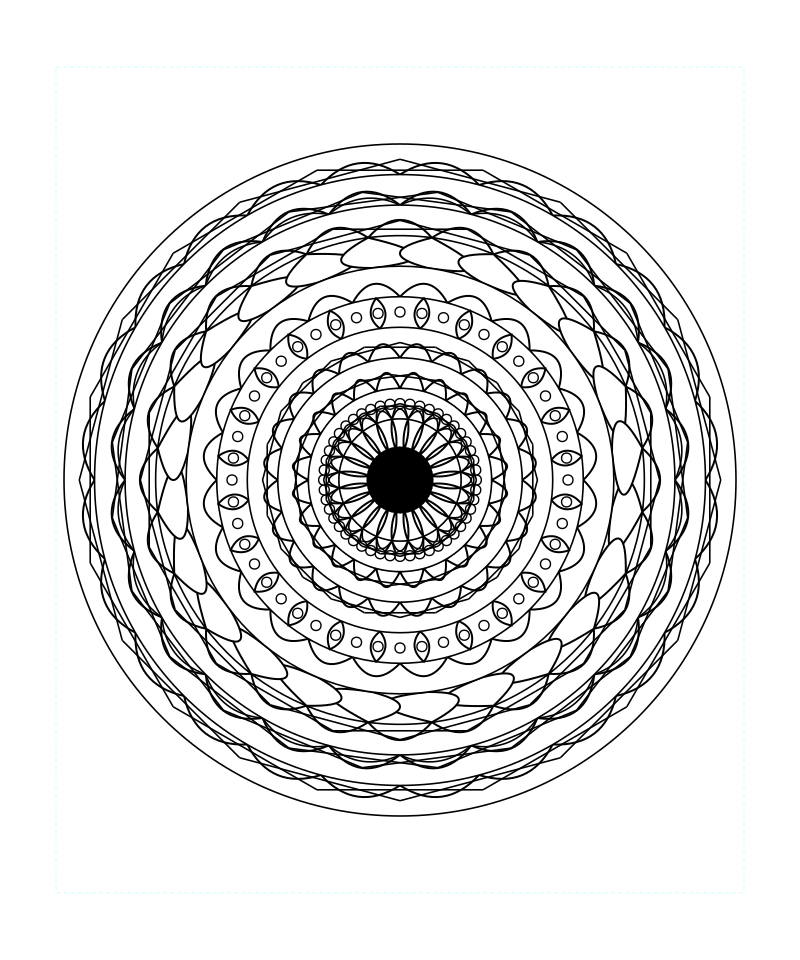 Advanced Sacred Geometry Mandala Coloring Page For Adults