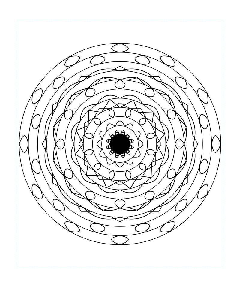 Balance Aura Sacred Geometry Mandala Coloring Page
