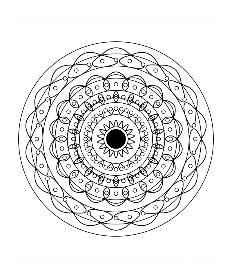 Balance Calm Sacred Geometry Mandala Coloring Page