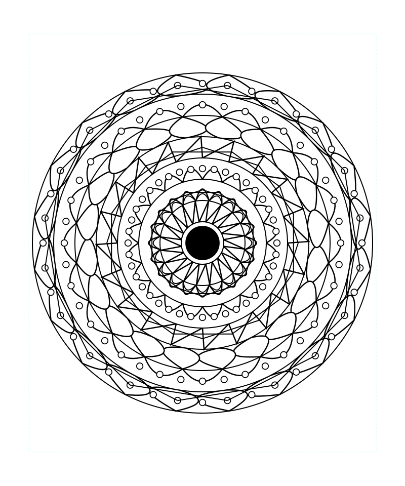 Balance Divine Sacred Geometry Mandala Coloring Page
