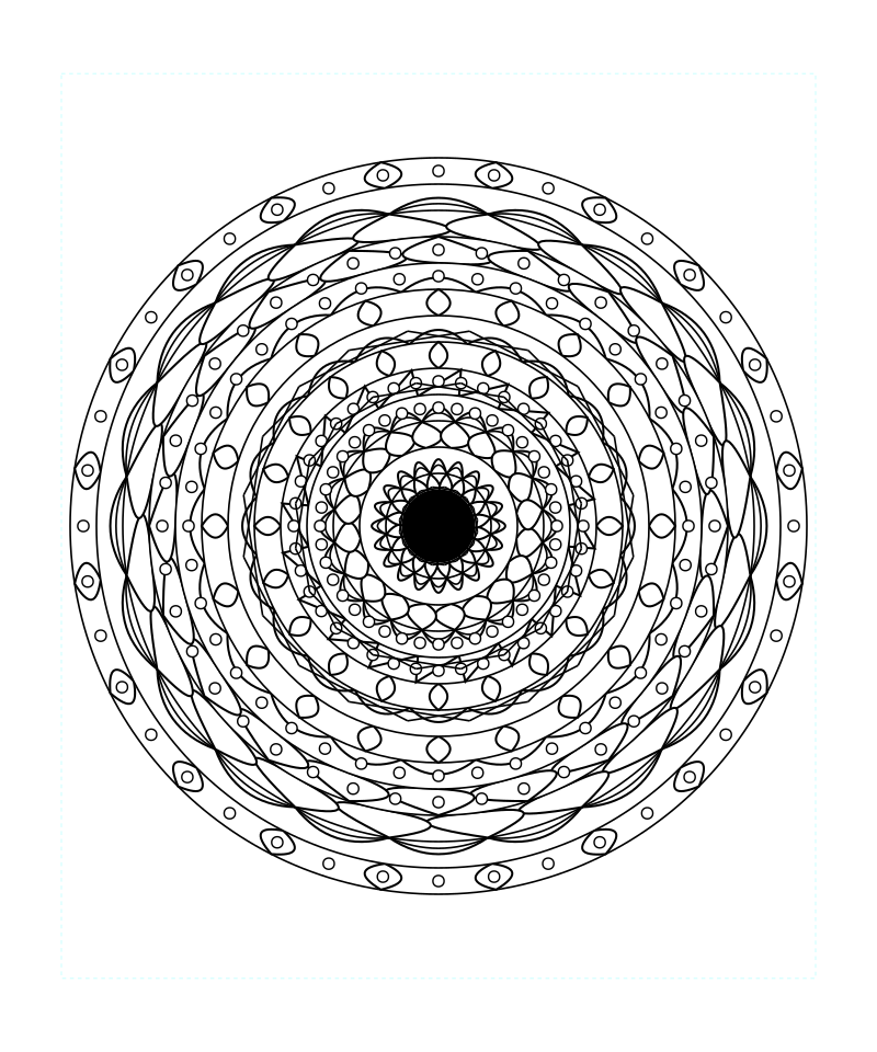 Balance Harmony Sacred Geometry Mandala Coloring Page