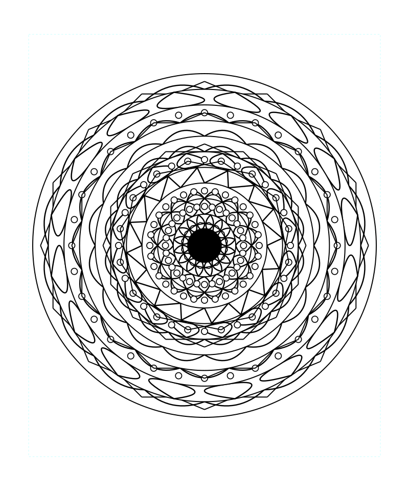 Balance Lotus Sacred Geometry Mandala Coloring Page