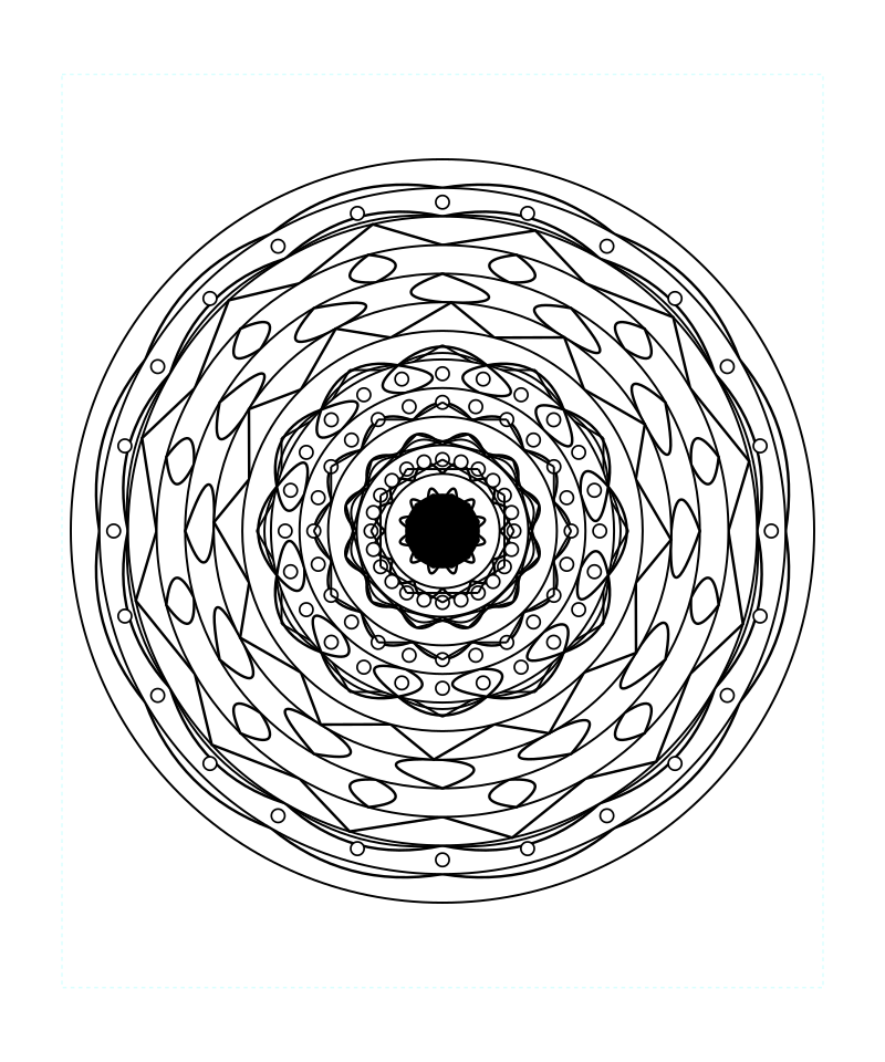Balance Mystic Sacred Geometry Mandala Coloring Page