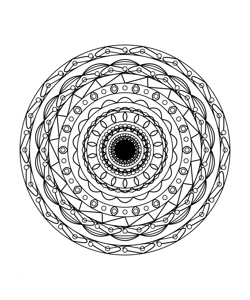 Balance Serenity Sacred Geometry Mandala Coloring Page