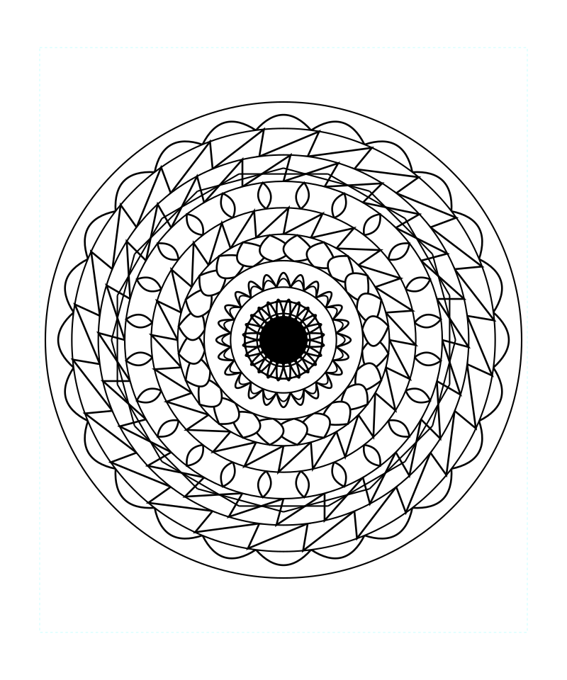 Balance Star Sacred Geometry Mandala Coloring Page