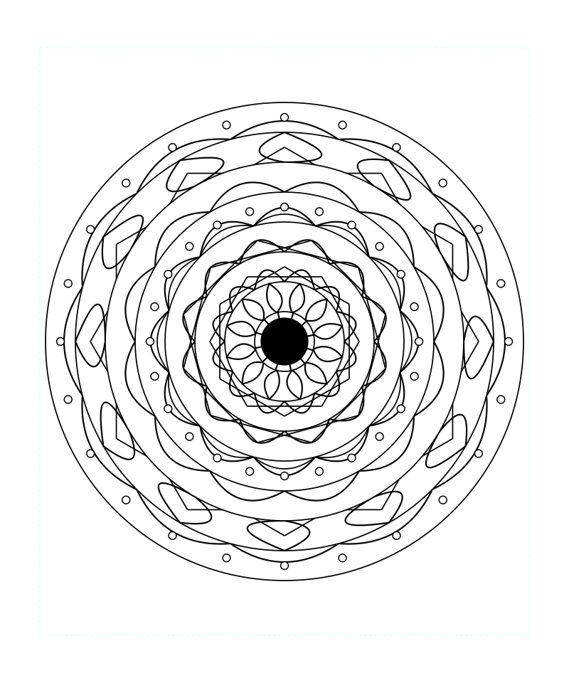 Balance Universe Sacred Geometry Mandala Coloring Page