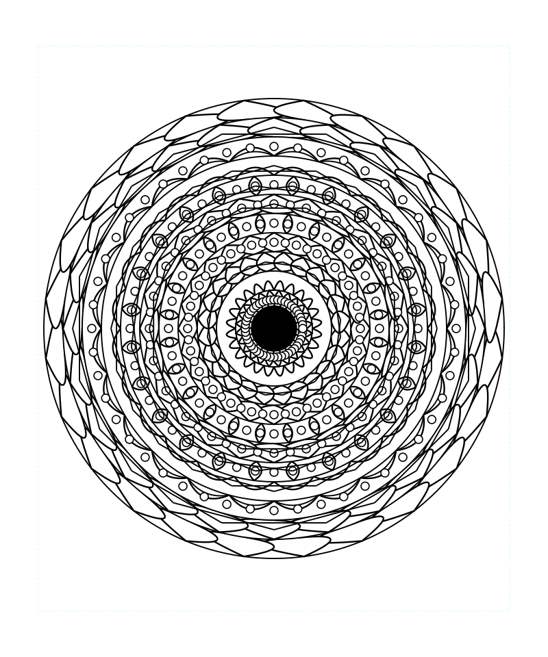 Calm Mind Sacred Geometry Mandala Coloring Page