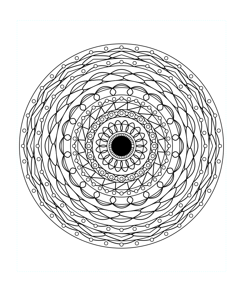 Calming Sacred Geometry Mandala Coloring Page For Adults