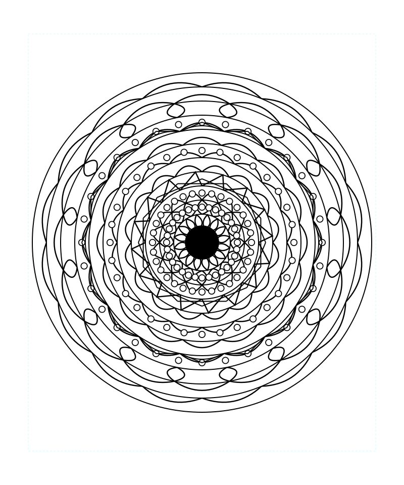 Calming Sacred Geometry Mandala Printable Coloring Page