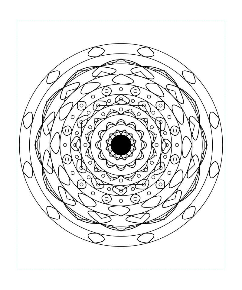 Classic Sacred Geometry Mandala Coloring Page