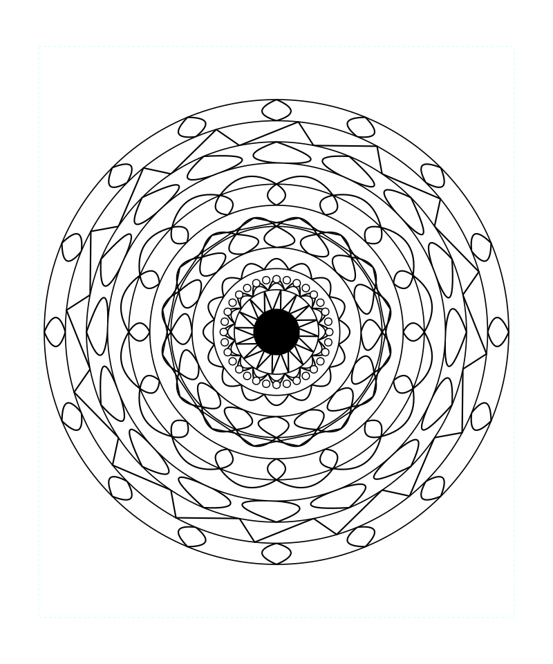 Cosmic Floral Sacred Geometry Mandala Coloring Page