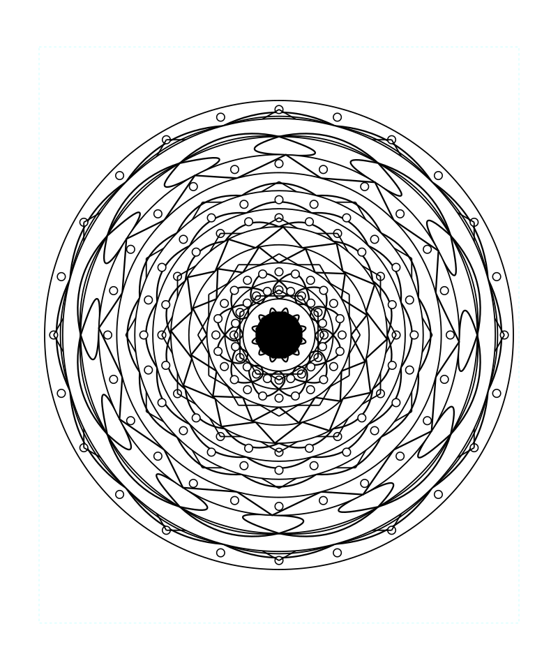 Cosmic Sacred Geometry Mandala Coloring Page Free Printable