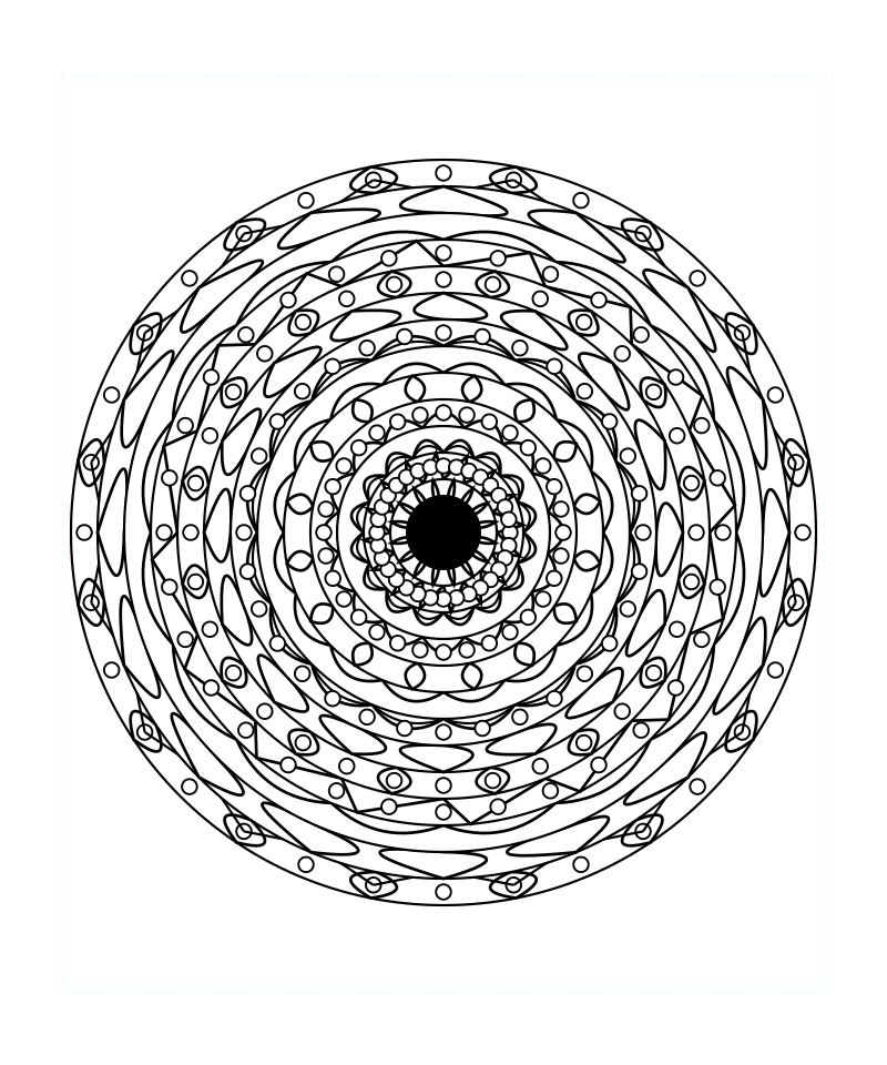Cosmic Sacred Geometry Mandala Meditation Coloring Page