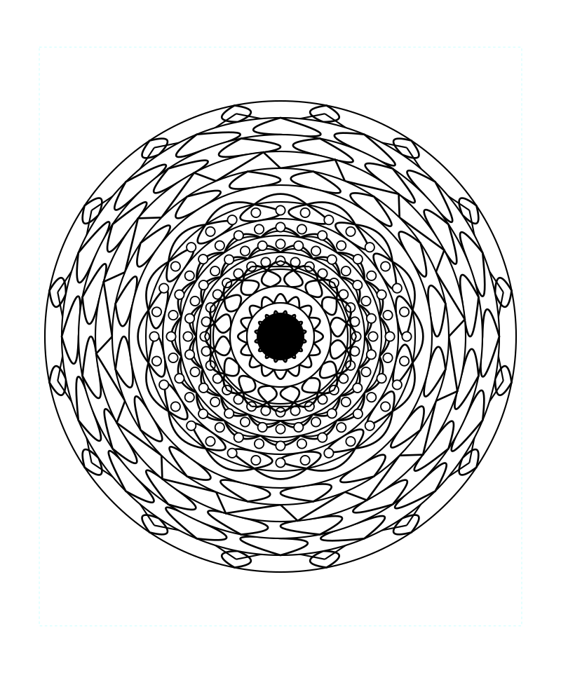 Cosmic Zen Sacred Geometry Mandala Coloring Page