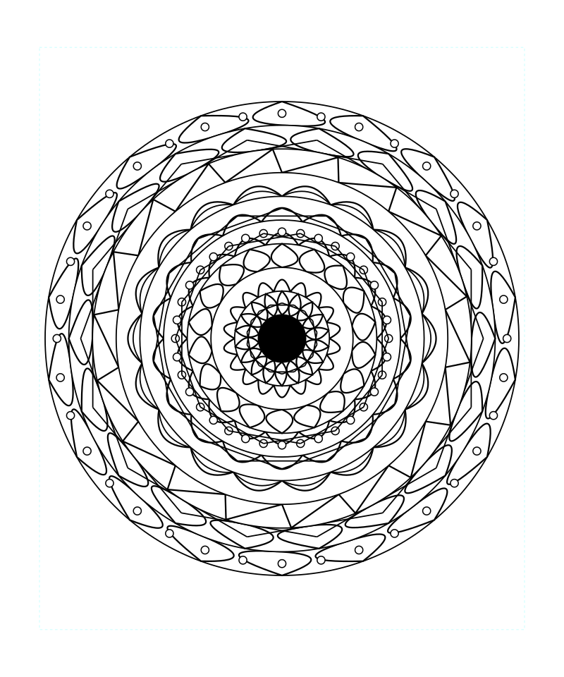 Detailed Sacred Geometry Mandala Coloring Page Printable