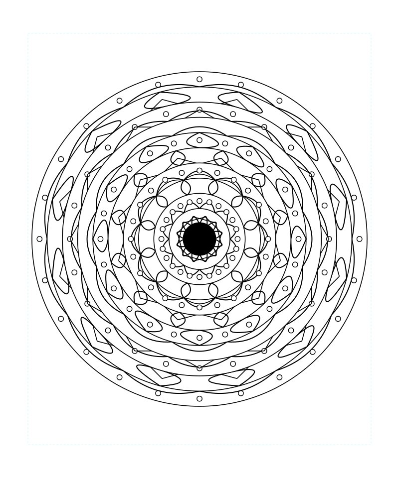 Divine Pattern Sacred Geometry Mandala Coloring Page