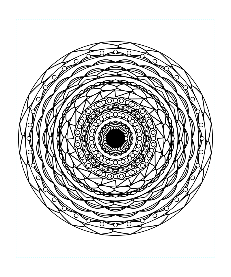 Divine Sacred Geometry Mandala Coloring Page