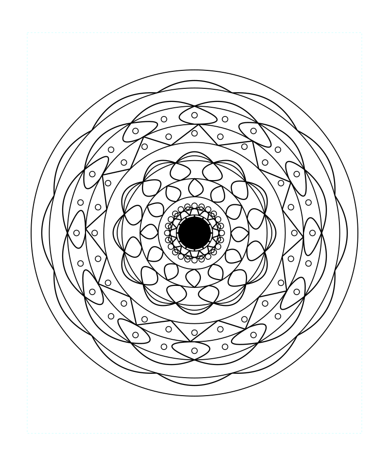 Elegant Sacred Geometry Mandala Coloring Page