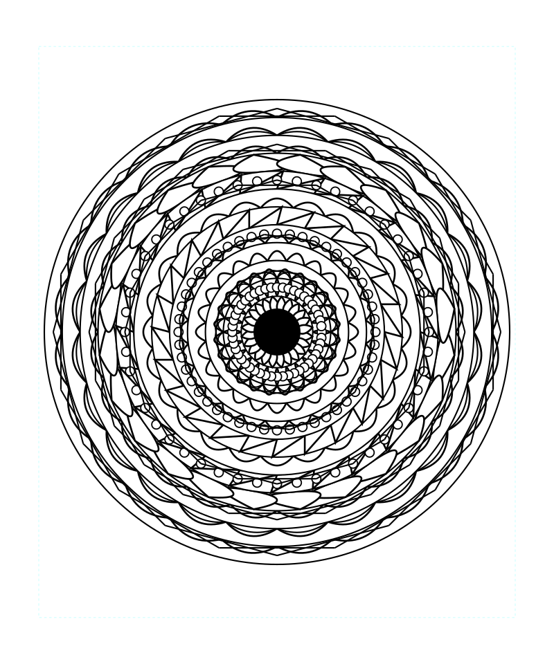 Floral Sacred Geometry Mandala Coloring Page Free Printable For Adults