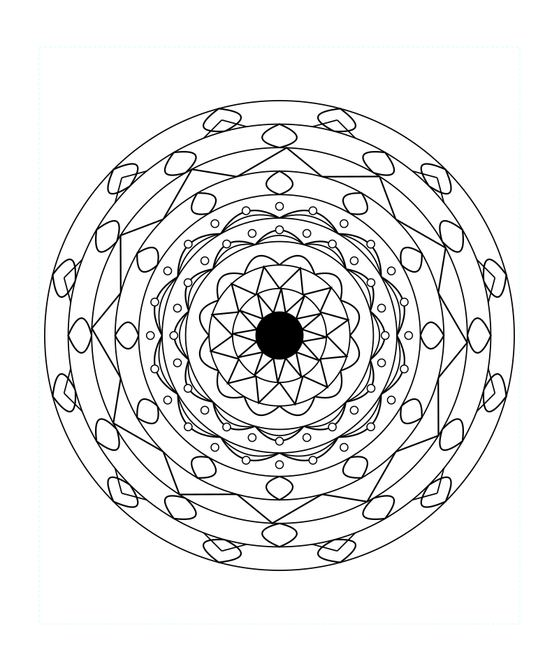 Floral Sacred Geometry Mandala Coloring Page Free Printable Svg