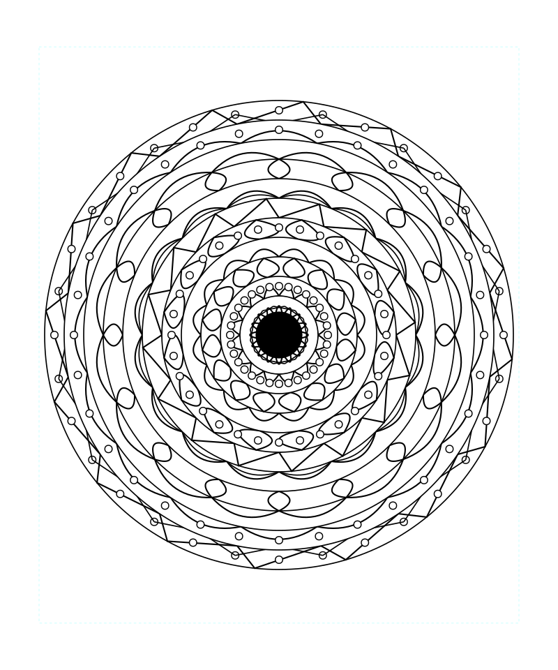 Floral Sacred Geometry Mandala Coloring Page Free Printable