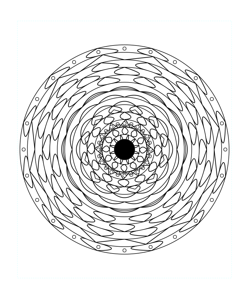 Floral Sacred Geometry Mandala Coloring Page