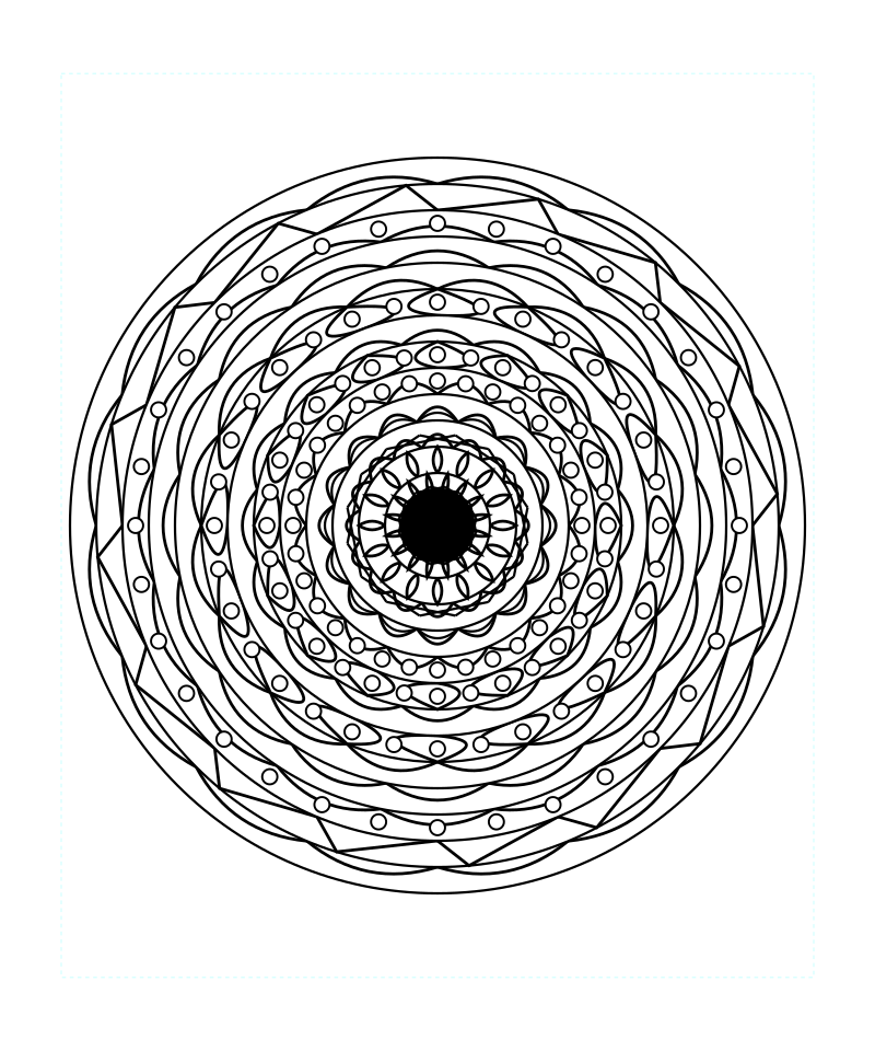 Floral Sacred Geometry Mandala Detailed Coloring Page Free Printable