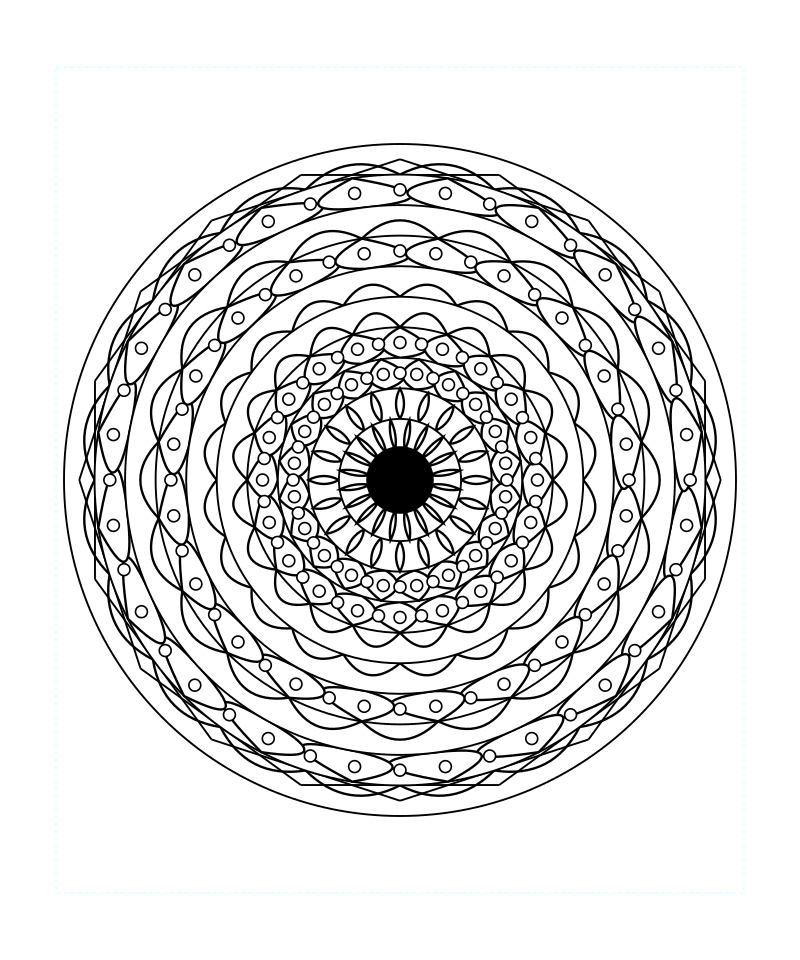 Floral Sacred Geometry Mandala Intricate Coloring Page