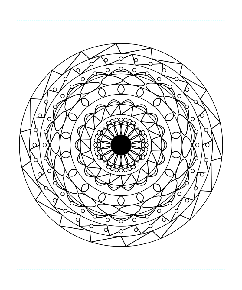 Floral Sacred Geometry Mandala Meditation Coloring Page Free Svg