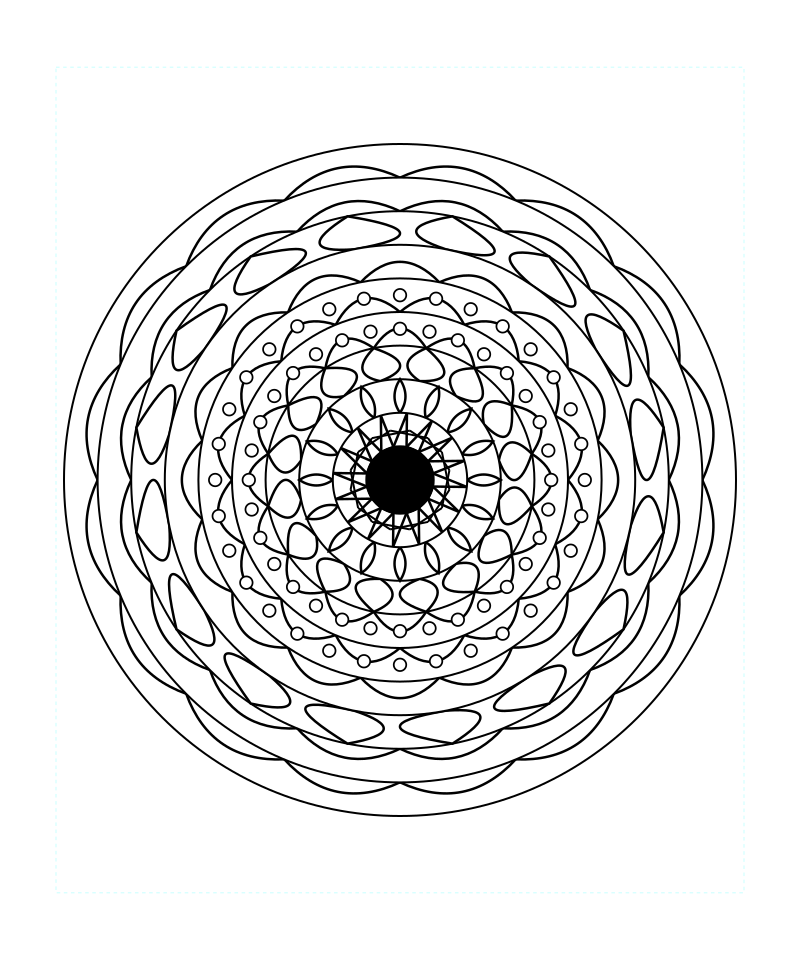 Floral Sacred Geometry Mandala Mindfulness Coloring Page Download