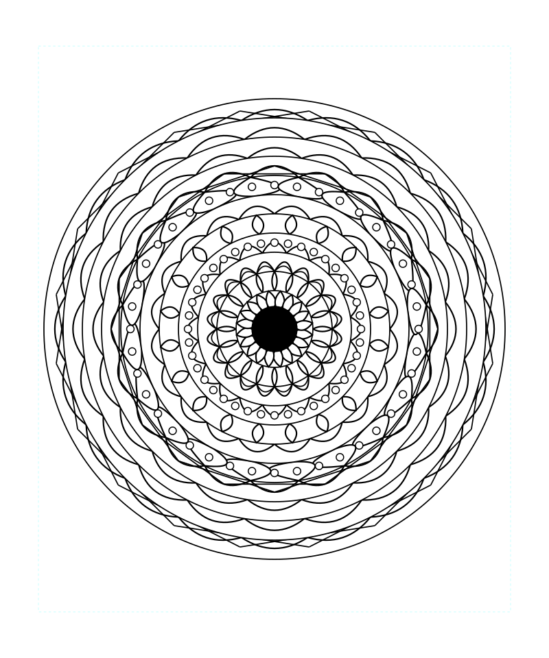 Free Download Sacred Geometry Mandala Meditation Coloring Page