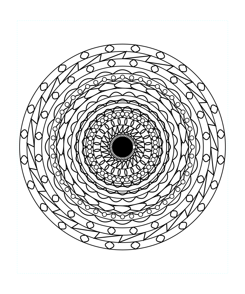 Free Download Sacred Geometry Mandala Mindfulness Coloring Page