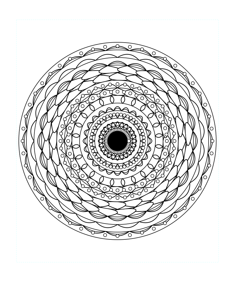 Free Download Sacred Geometry Mandala Relaxing Coloring Page