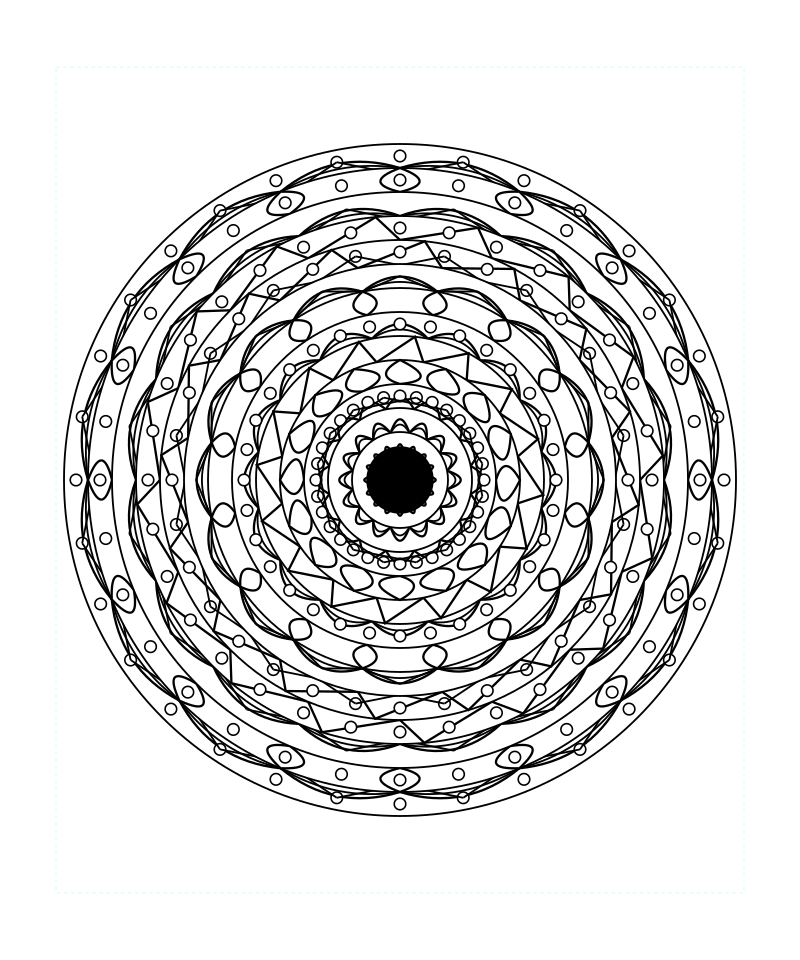 Free Download Sacred Geometry Mandala Stress Relief Coloring Page