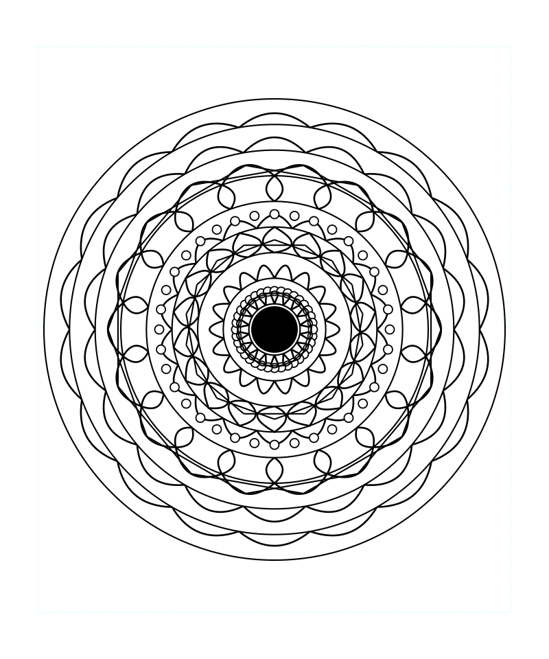 Free Sacred Geometry Mandala Detailed Coloring Page Download