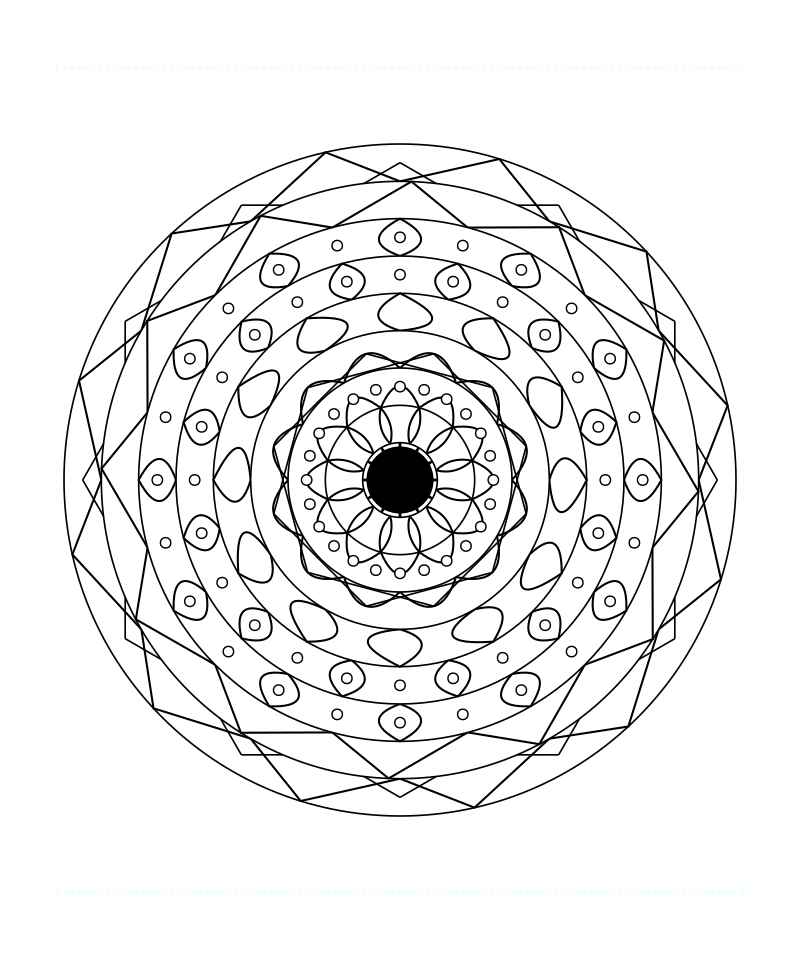 Free Sacred Geometry Mandala Meditation Coloring Page Printable