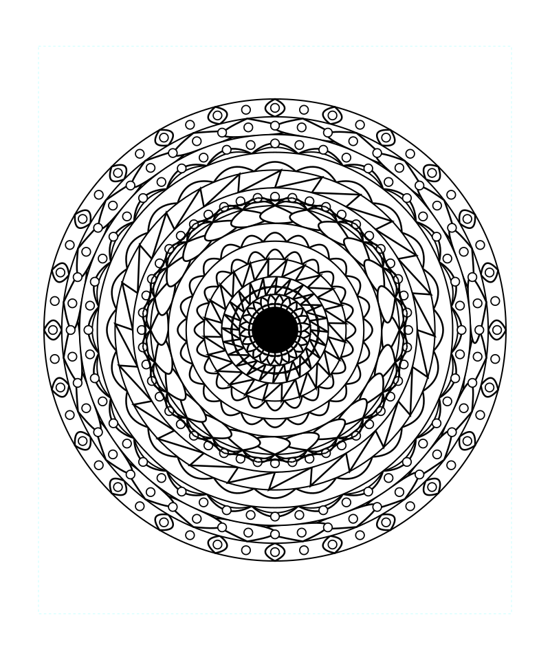 Free Sacred Geometry Mandala Mindfulness Coloring Page