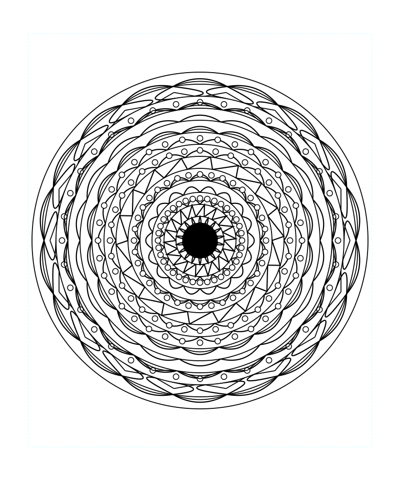 Free Sacred Geometry Mandala Stress Relief Coloring Page