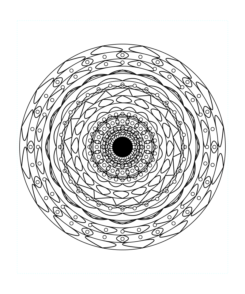 Geometric Mandala Coloring Page Free Printable Svg