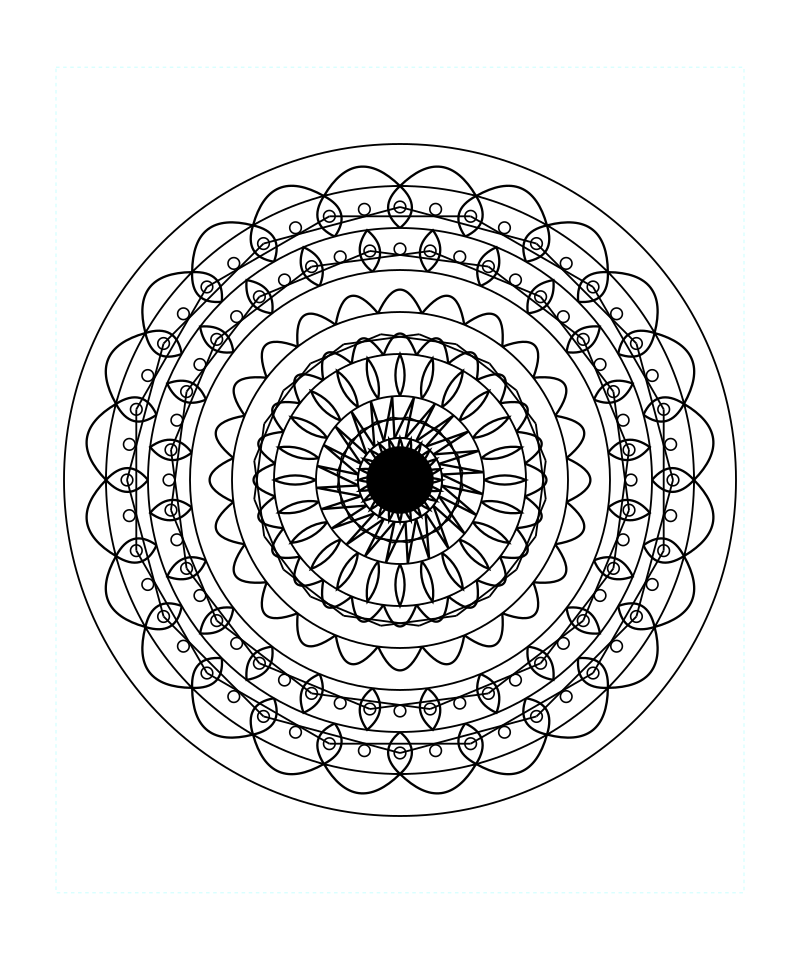 Geometric Mandala Intricate Coloring Page