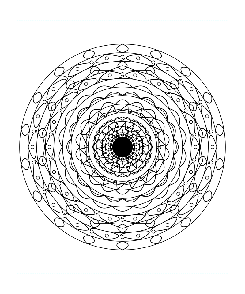 Geometric Mandala Meditation Coloring Page