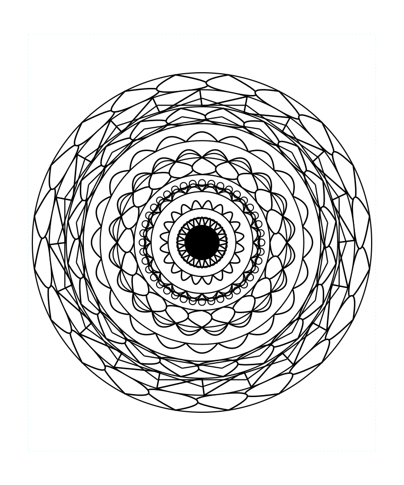 Geometric Mandala Stress Relief Coloring Page